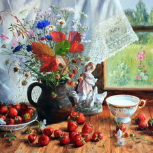 Схема вышивки «Wladimir Żdanow-Lato na stole»