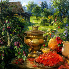 Схема вышивки «Wladimie Żdanow-Lato na daczy»