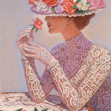 Схема вышивки «девушка»