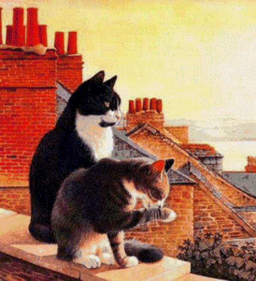 прогулка по крыше - котики - предпросмотр