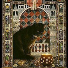 Схема вышивки «кот шейх»