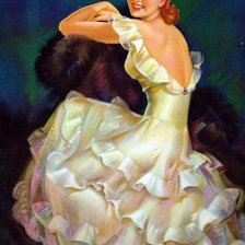 девушка ретро