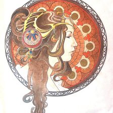 Схема вышивки «девушка»