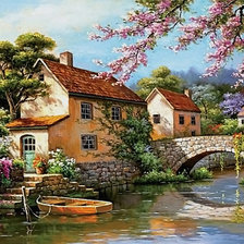 Схема вышивки «городской пейзаж»