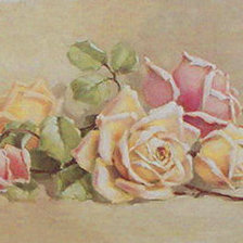 Схема вышивки «розы букет винтаж»