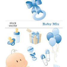 Схема вышивки «Соска, младенец. метрика,»