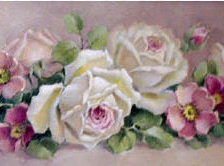 Схема вышивки «розы и шыповник винтаж гирлянда»