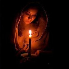 Схема вышивки «свет свечи»