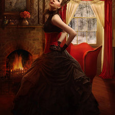 Схема вышивки «девушка»