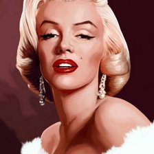 Схема вышивки «Мерлин Монро»