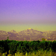 Схема вышивки «горы»