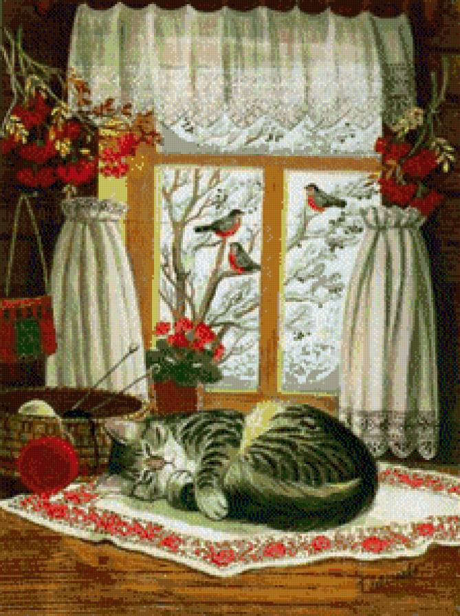 За окном Зима - времена года - предпросмотр