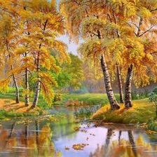 Схема вышивки «Золотая осень»