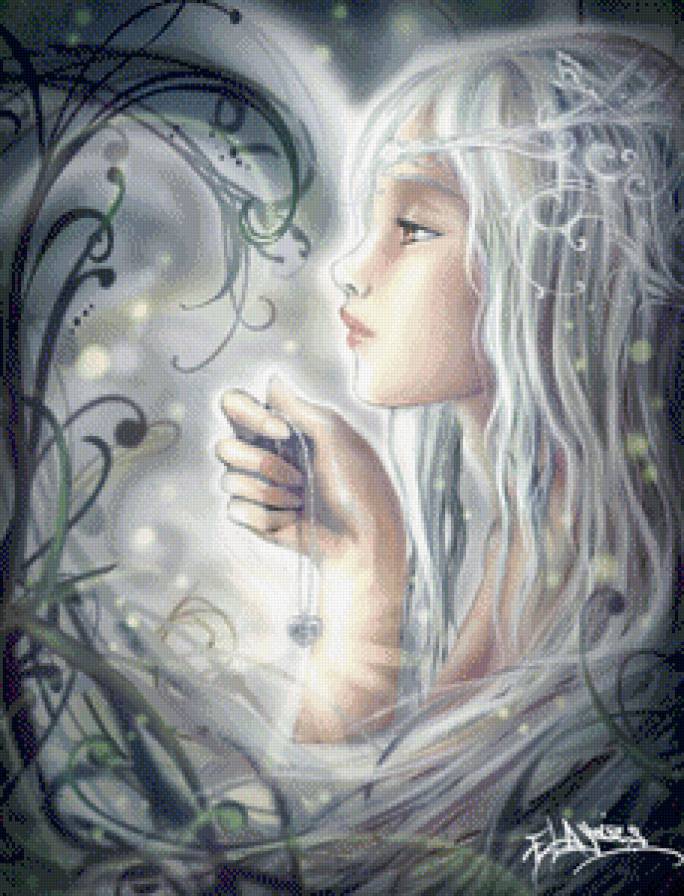 Девушка с амулетом - фэнтези, девушка, красавица - предпросмотр