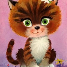 Схема вышивки «котёночек»