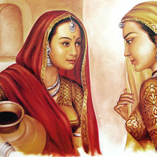 Схема вышивки «Индианки»