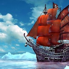 Схема вышивки «парусник»