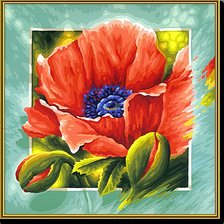 Схема вышивки «Мак»