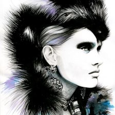 Схема вышивки «Эффектная дама»