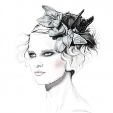 Схема вышивки «Девушка»