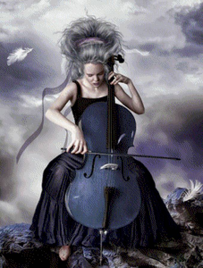 №571132 - девушка, перо, музыкант - предпросмотр