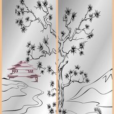 Схема вышивки «Восточно-азиатский мотив.Диптих»