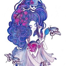 Схема вышивки «девушка»