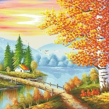 Схема вышивки «Осень золотая»