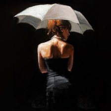 Схема вышивки «Дама с зонтом»