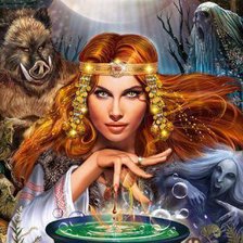 Схема вышивки «Ведьма 2»