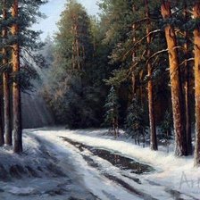 Схема вышивки «сосновый бор»