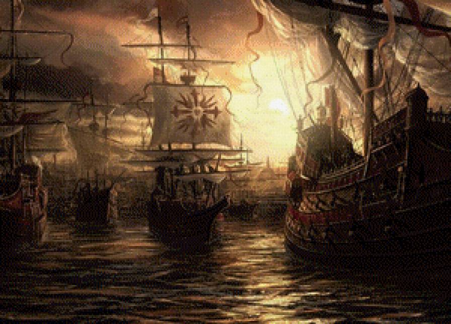 Корабли - порт, корабли, море - предпросмотр