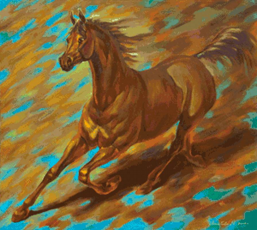конь - картина лошади - предпросмотр