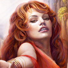 Схема вышивки «Рыжеволосая красавица»