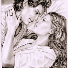 Схема вышивки «Влюбленные»