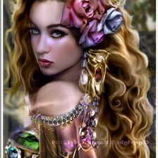 Схема вышивки «Милая девушка»