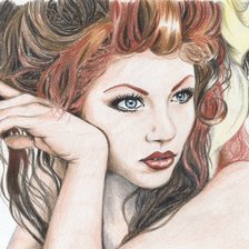 Схема вышивки «Девушка»