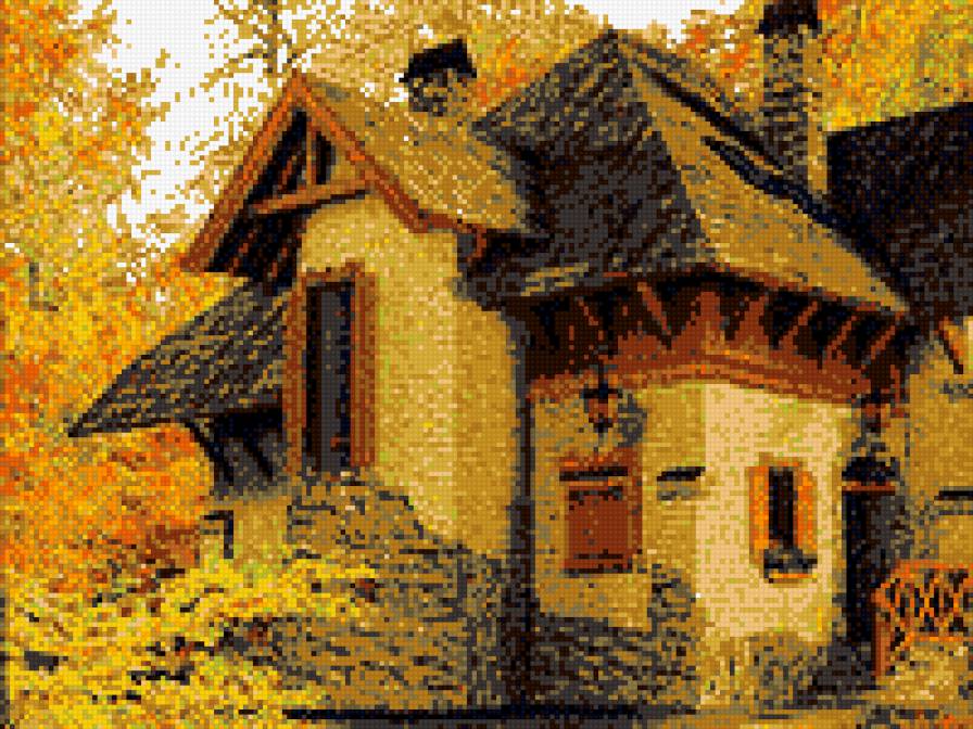 СОЛНЕЧНЫЙ ДОМИК - осень, дом, пейзаж - предпросмотр