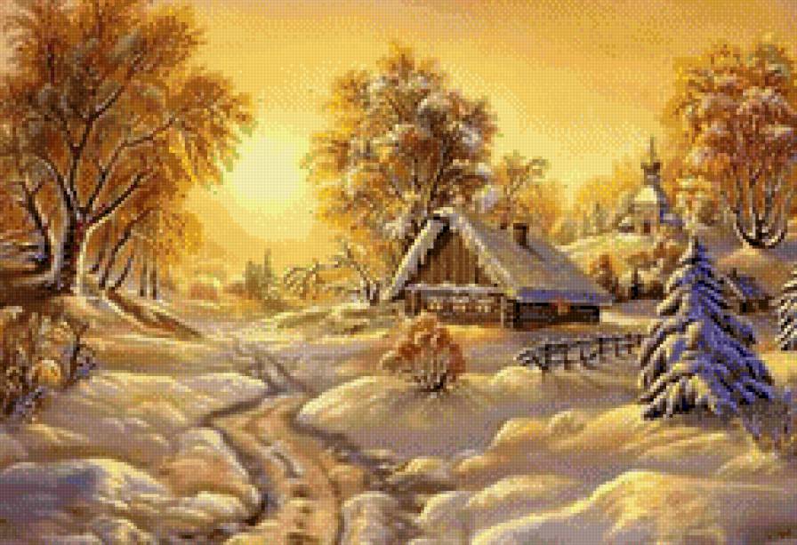 Зимний пейзаж - предпросмотр