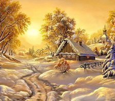 Схема вышивки «Зимний пейзаж»