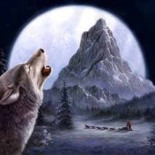 Схема вышивки «воющий на луну»