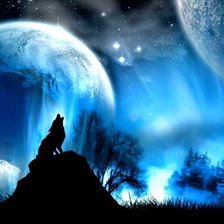 Схема вышивки «волк»