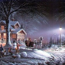 Схема вышивки «зима»