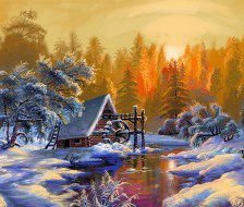 Схема вышивки «пейзаж»