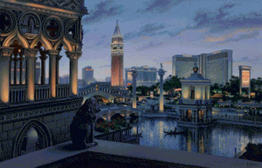 вечерний город - предпросмотр