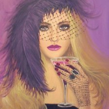 Схема вышивки «Dian Bernardo. Бокал вина»