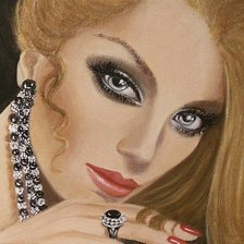 Схема вышивки «Dian Bernardo. Задумчивый взгляд»