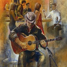 Схема вышивки «Лена Сотвкова. Гитарист»