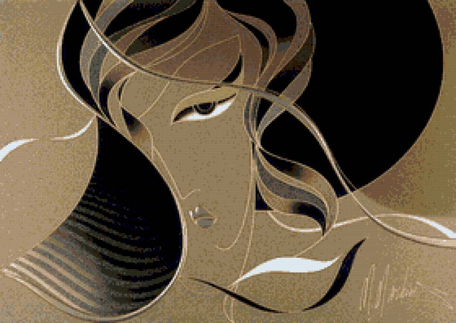 MARTIROS MANOUKIAN. Мерцание - дама, девушка, люди, портрет, живопись - предпросмотр