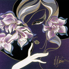 Схема вышивки «MARTIROS MANOUKIAN. Орхидея»